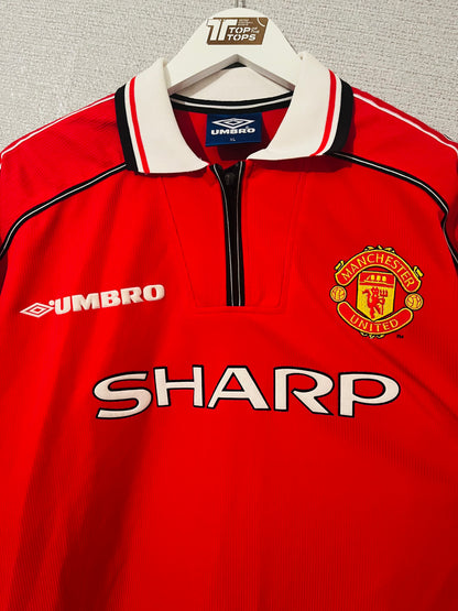 Manchester United home football shirt 1998/99 Keane XL