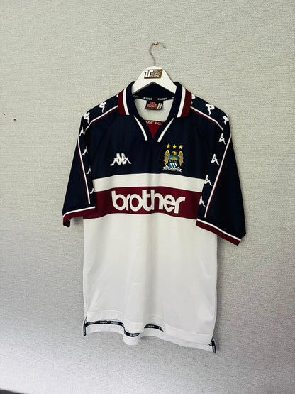 Manchester City away football shirt 1997/98 Large