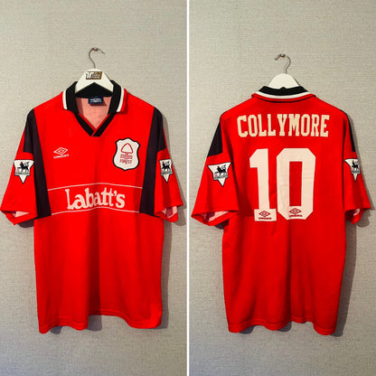 Nottingham Forest home football shirt 1994/96 Collymore XL