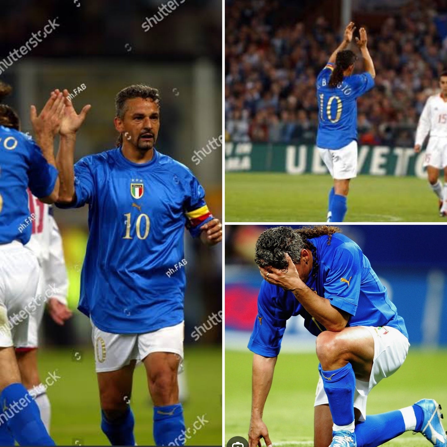 Italy home football shirt 2004/05 Baggio Medium