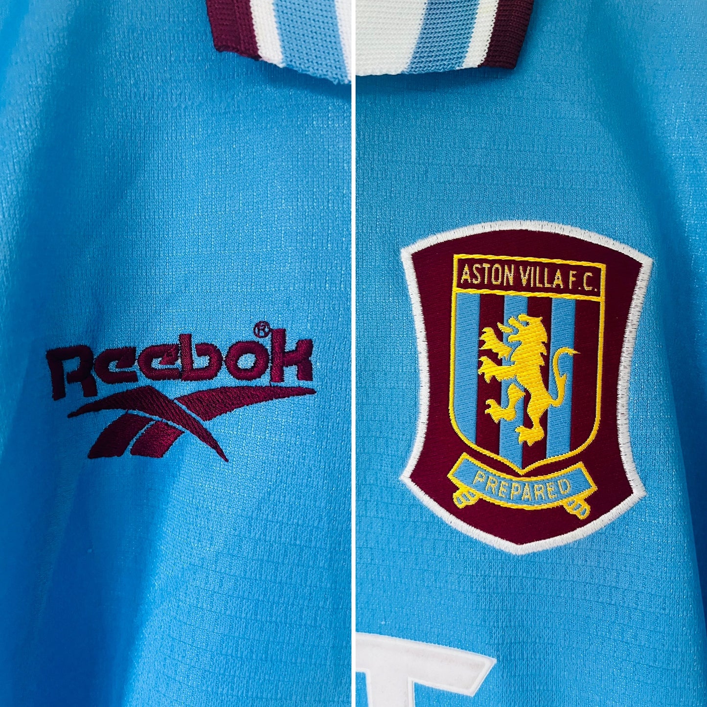 Aston Villa away football shirt 1997/98 Yorke Medium