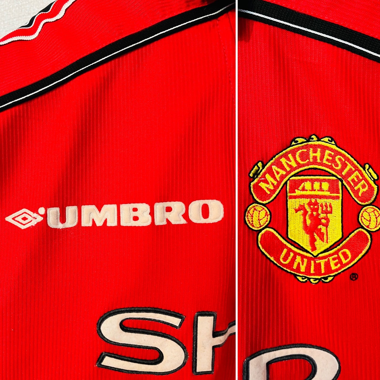 Manchester United home football shirt 1998/99 Beckham Medium