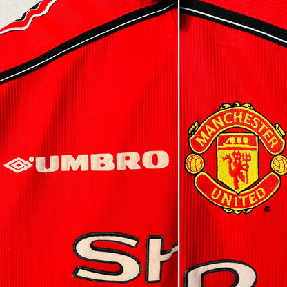 Manchester United home football shirt 1998/99 Beckham Medium