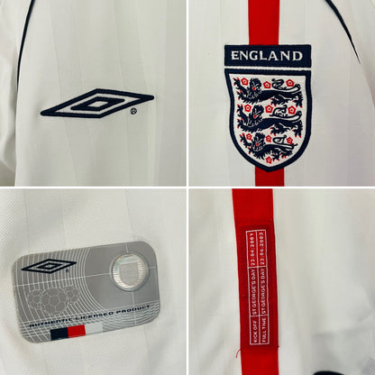 England home football shirt 2001/03 Beckham Large