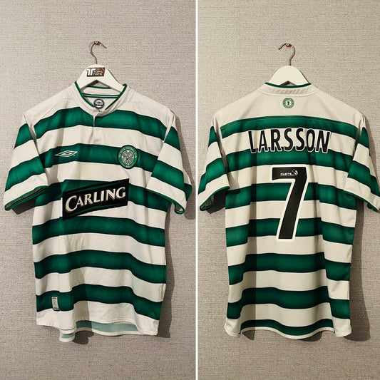 Glasgow Celtic home football shirt 2003/04 Larsson Medium