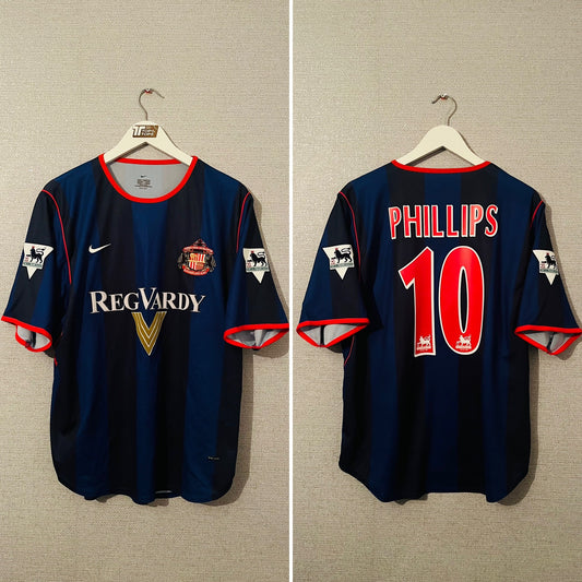Sunderland away football shirt 2001/02 Phillips Large
