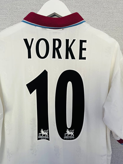 Aston Villa away football shirt 1996/98 Yorke Medium