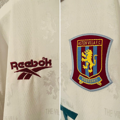 Aston Villa away football shirt 1997/98 Milosevic Large
