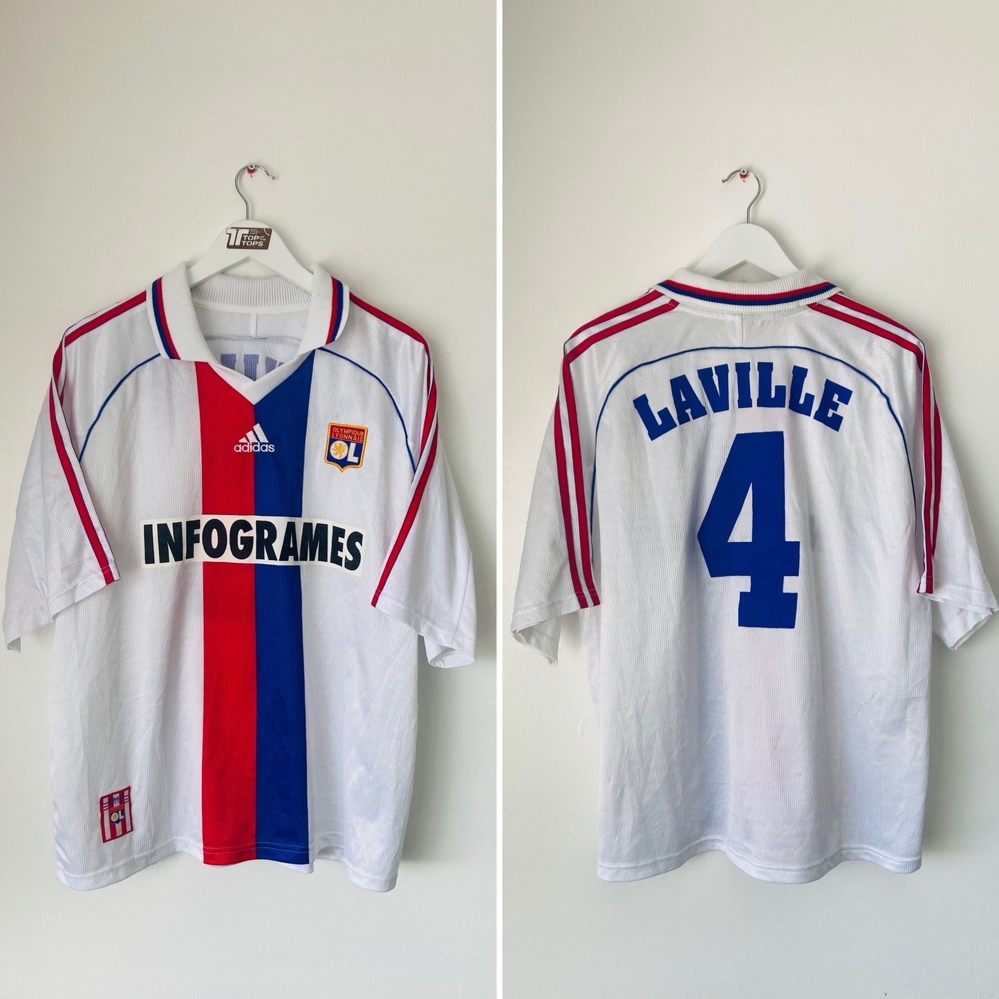 Lyon home football shirt 1998/99 Laville Large