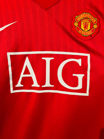 Manchester United home football shirt 2007/08 CR7 Large