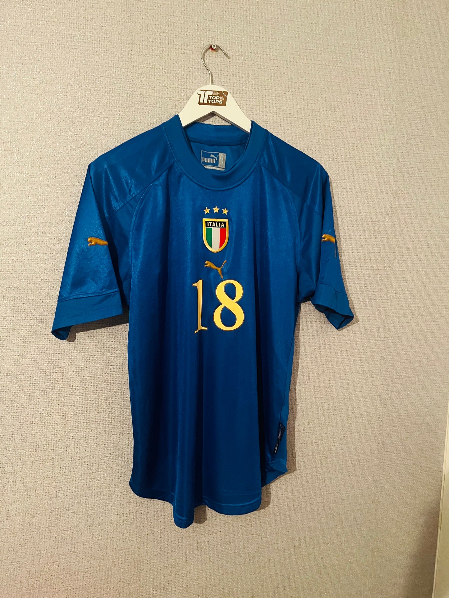 Italy home football shirt 2004/05 Cassano Medium