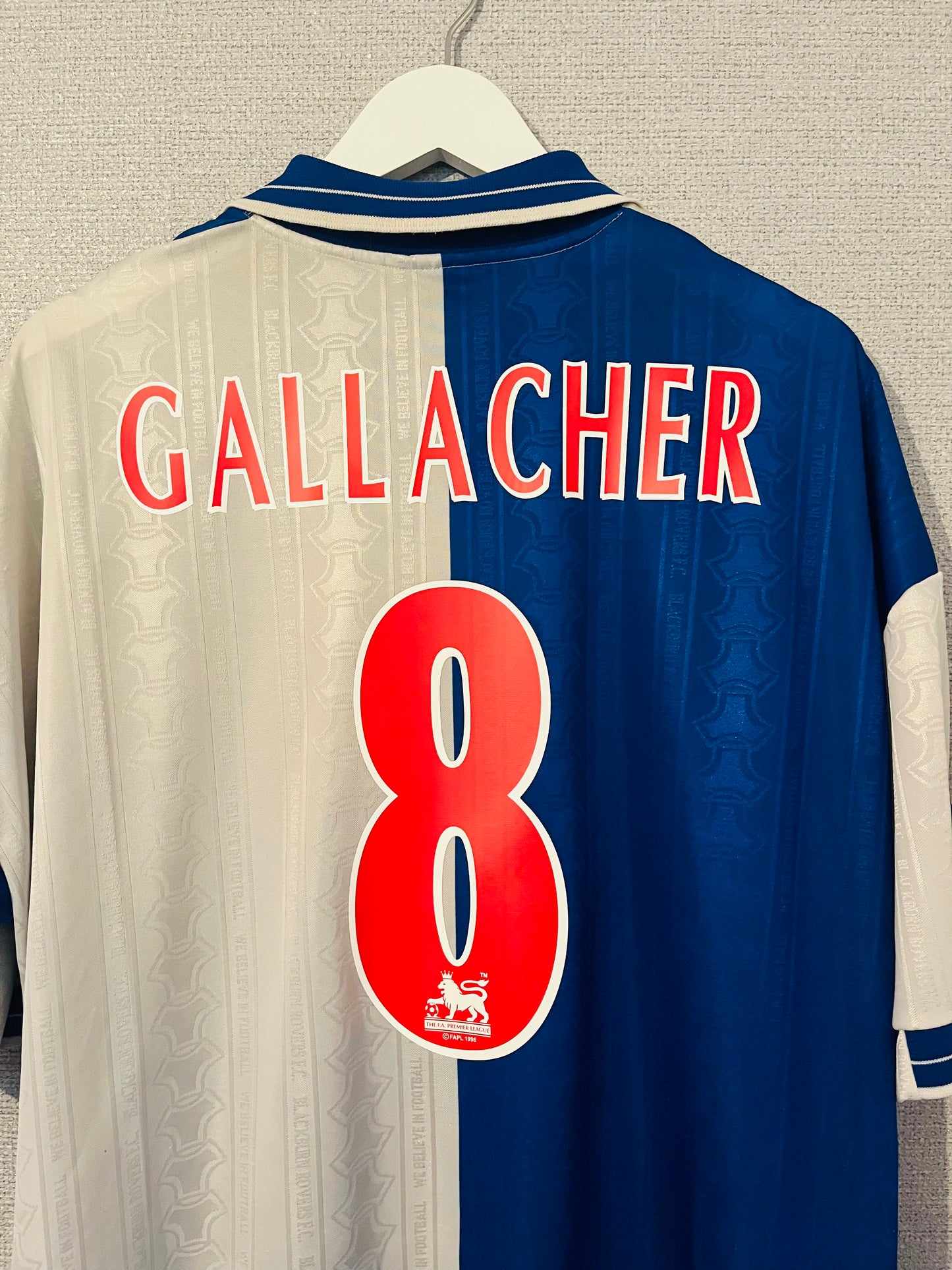 Blackburn Rovers home football shirt 1998/2000 Gallacher 3XL