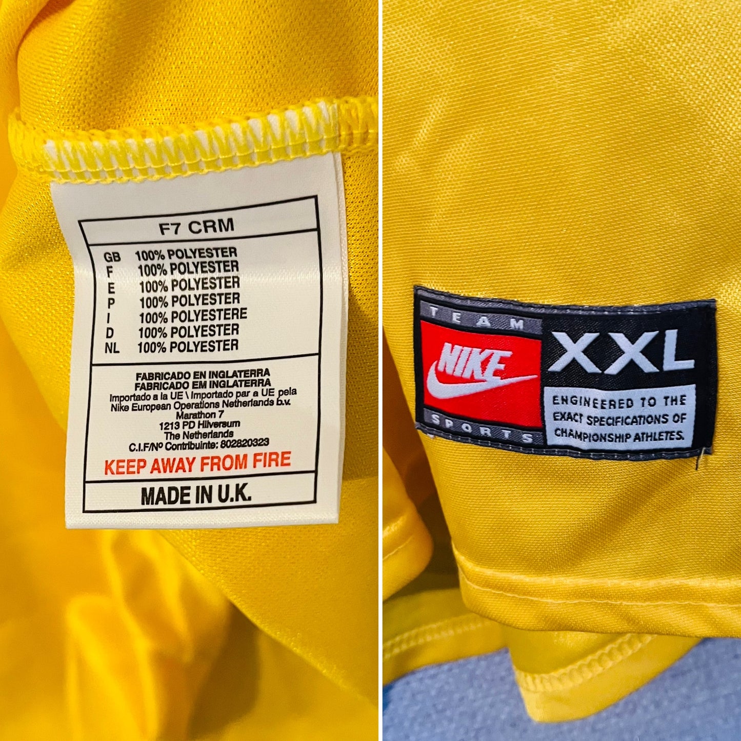 Glasgow Rangers goalkeeper football shirt 1997/98 XXL