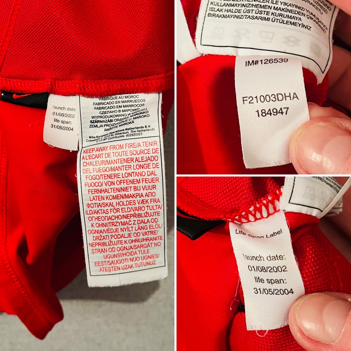 Manchester United home football shirt 2003/04 CR7 Medium