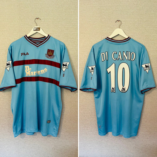 West Ham United away football shirt 2001/03 Di Canio XL