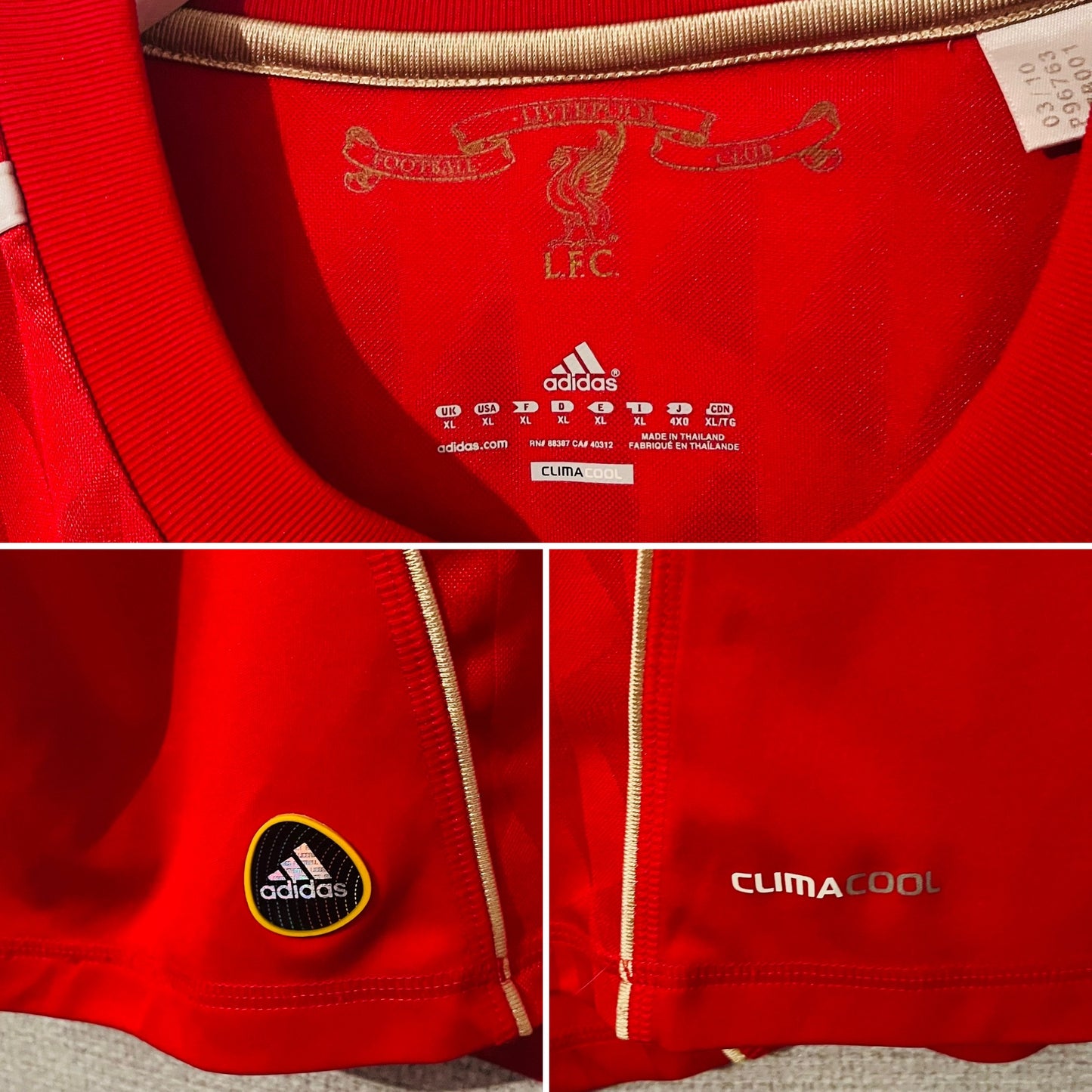 Liverpool home football shirt 2010/12 XL