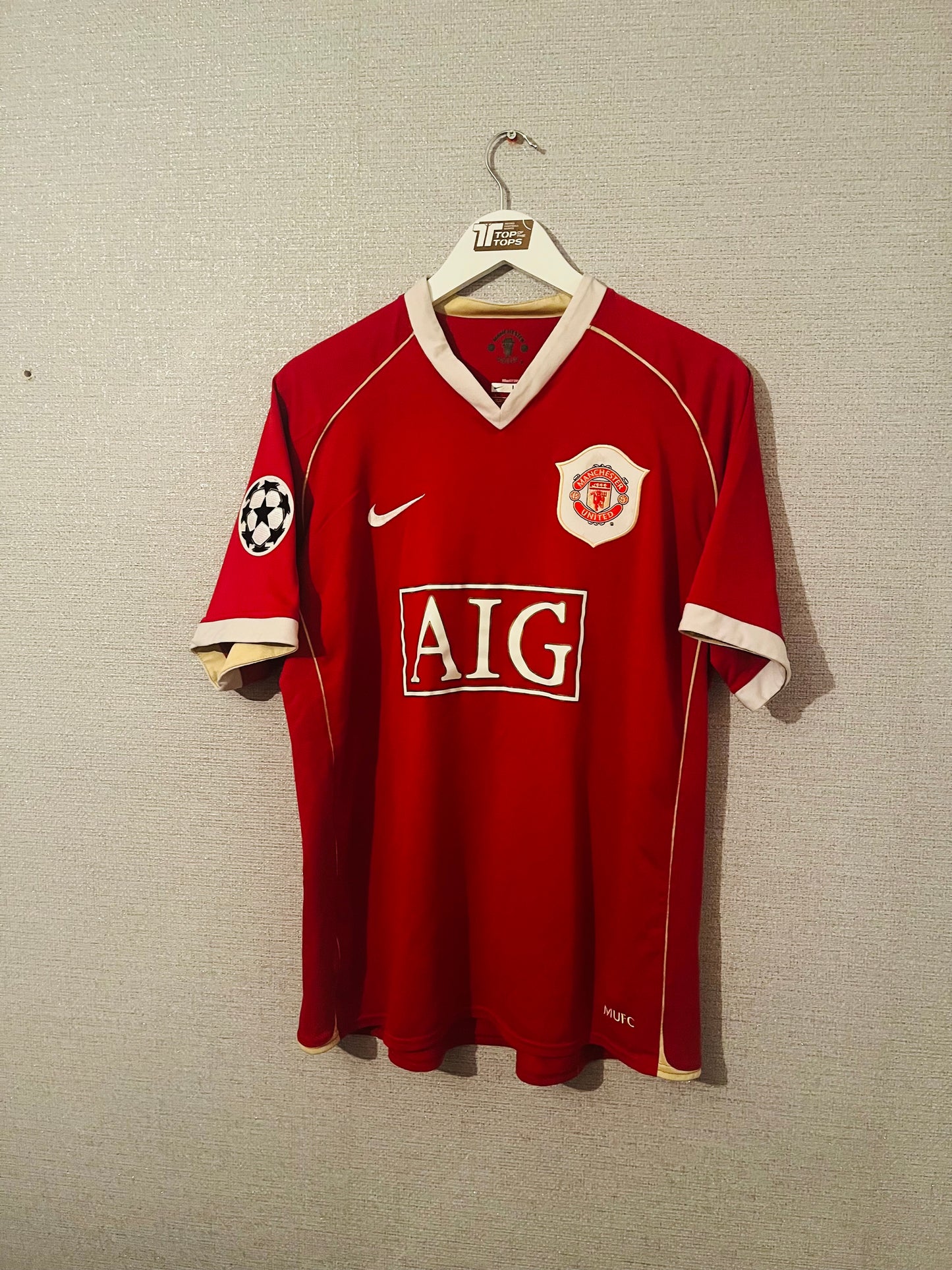 Manchester United home football shirt 2006/07 CR7 Large