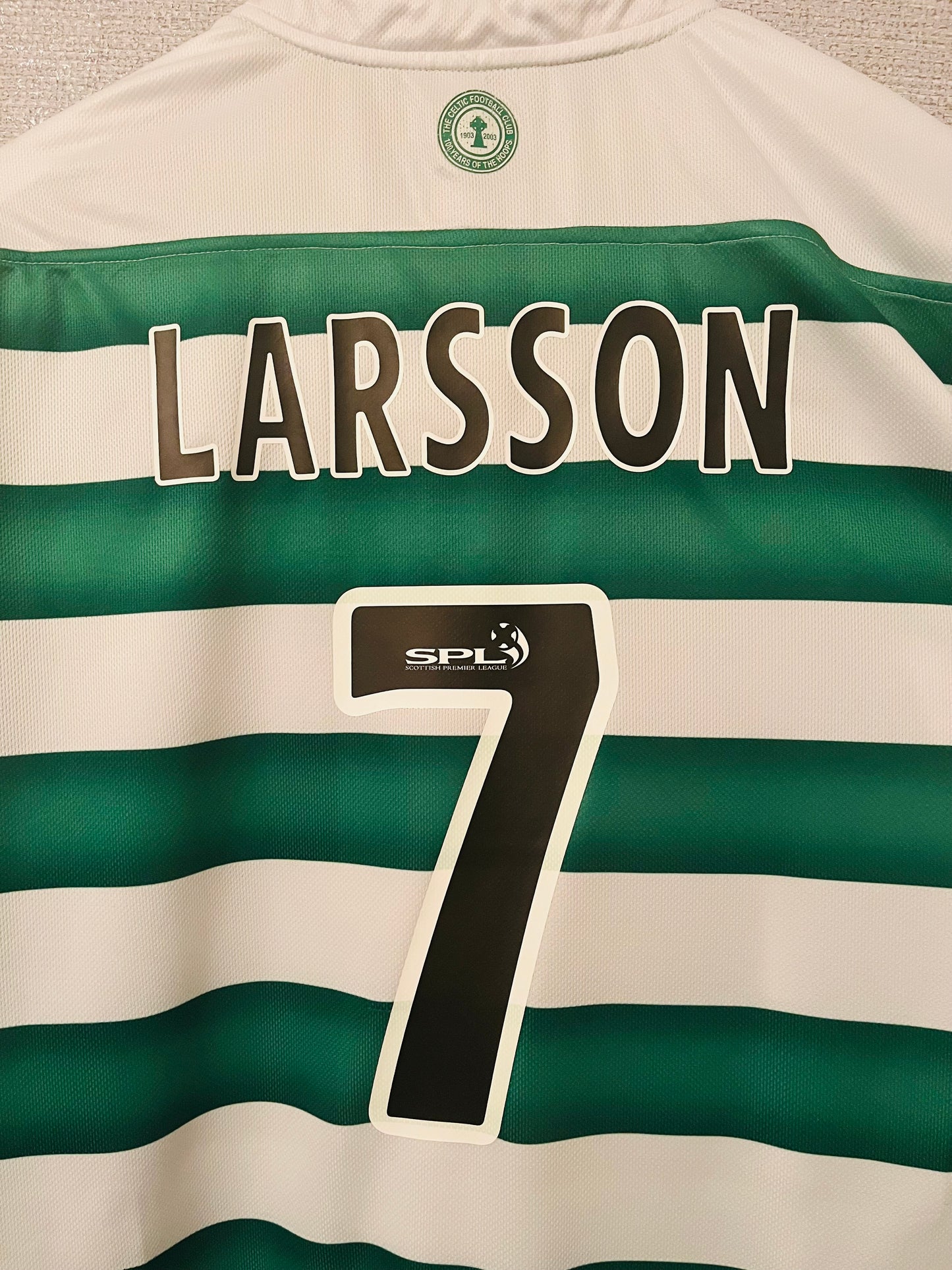 Glasgow Celtic home football shirt 2003/04 Larsson XXL