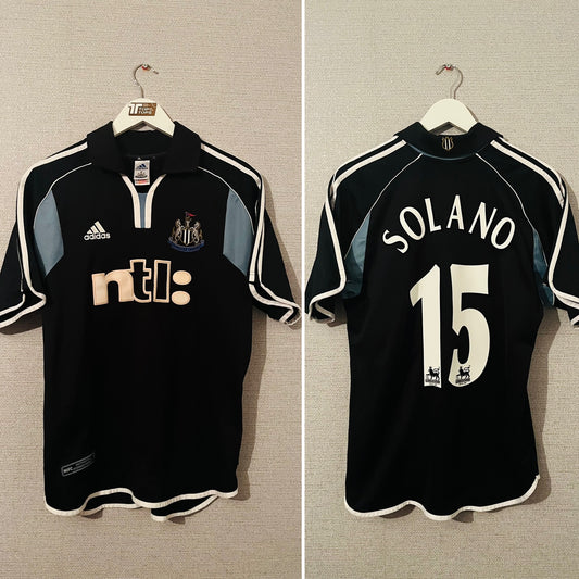 Newcastle United away football shirt 2000/01 Solano Medium