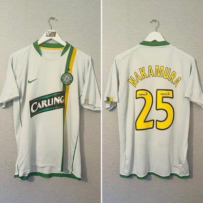 Glasgow Celtic away cup football shirt 2006/08 Nakamura large