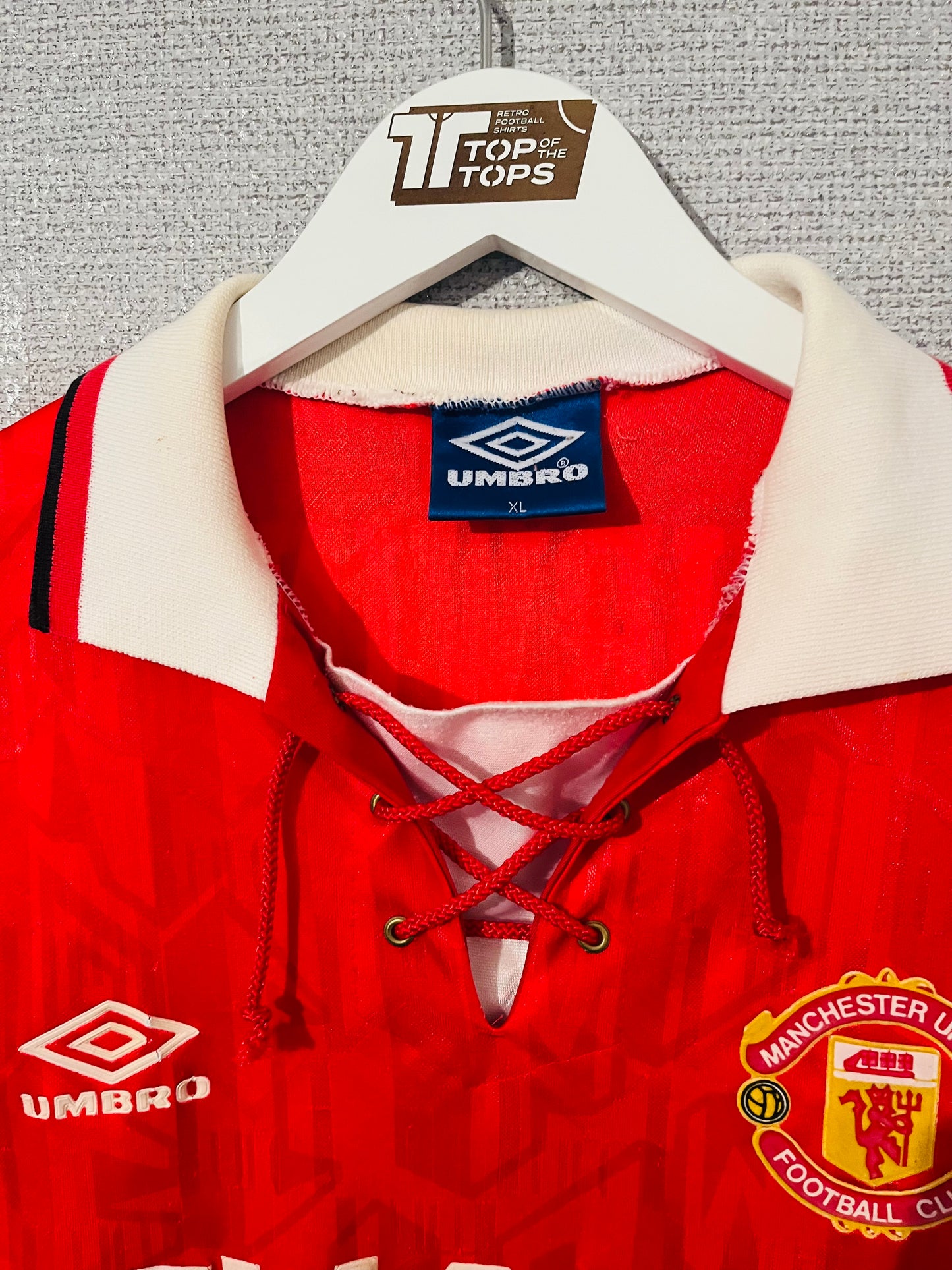 Manchester United home football shirt 1993/94 Irwin Large