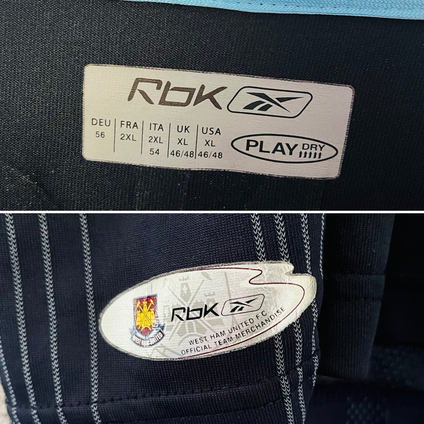 West Ham United away football shirt 2006/07 Sheringham Medium