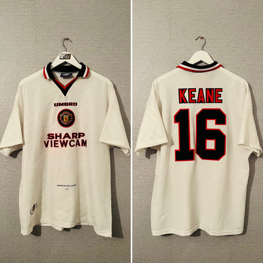Manchester United away football shirt 1996/96 Keane XL