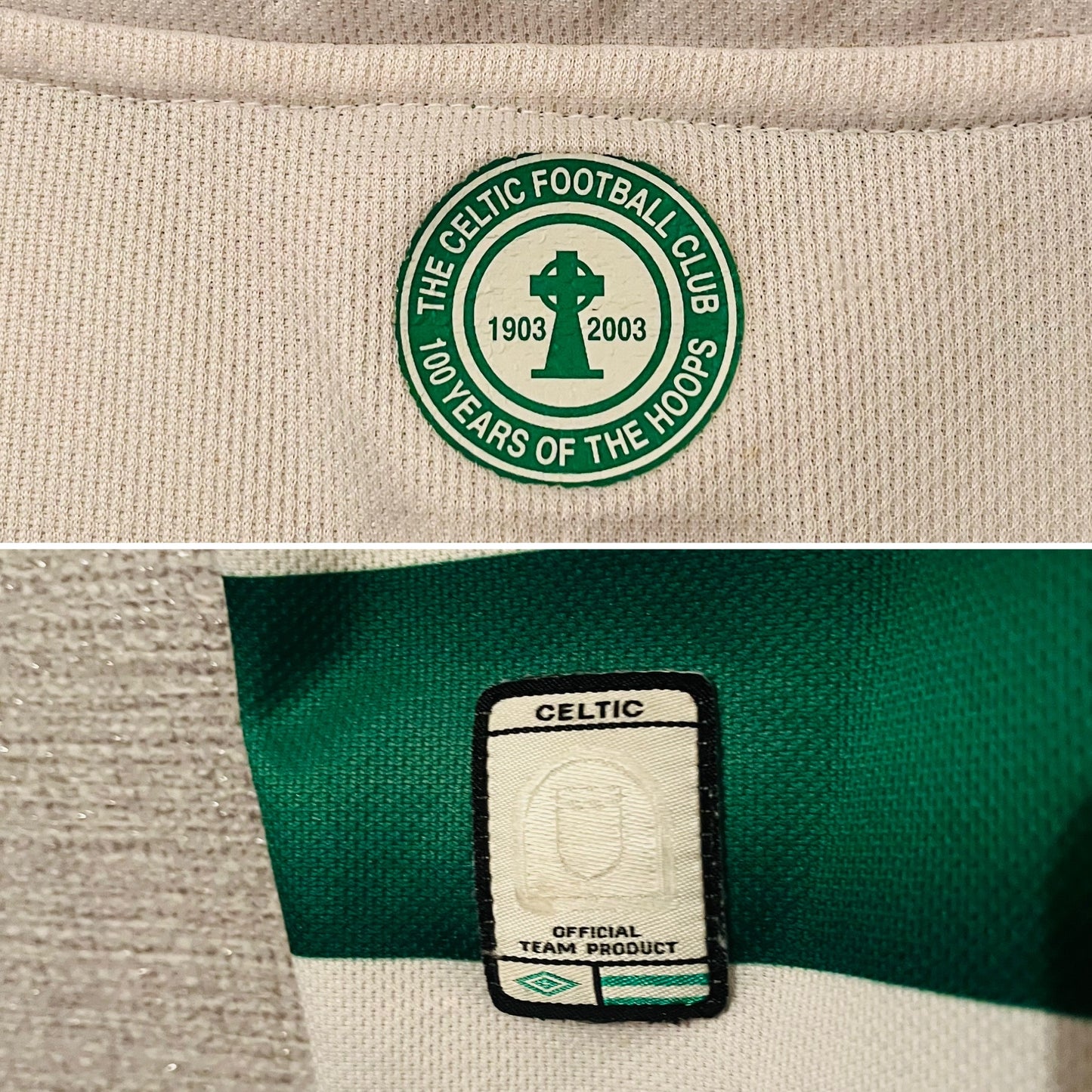 Glasgow Celtic home football shirt 2003/04 Larsson Medium