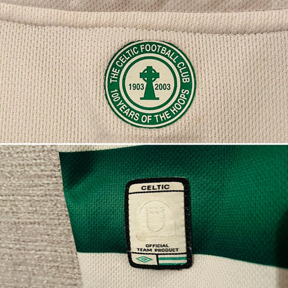 Glasgow Celtic home football shirt 2003/04 Larsson Medium