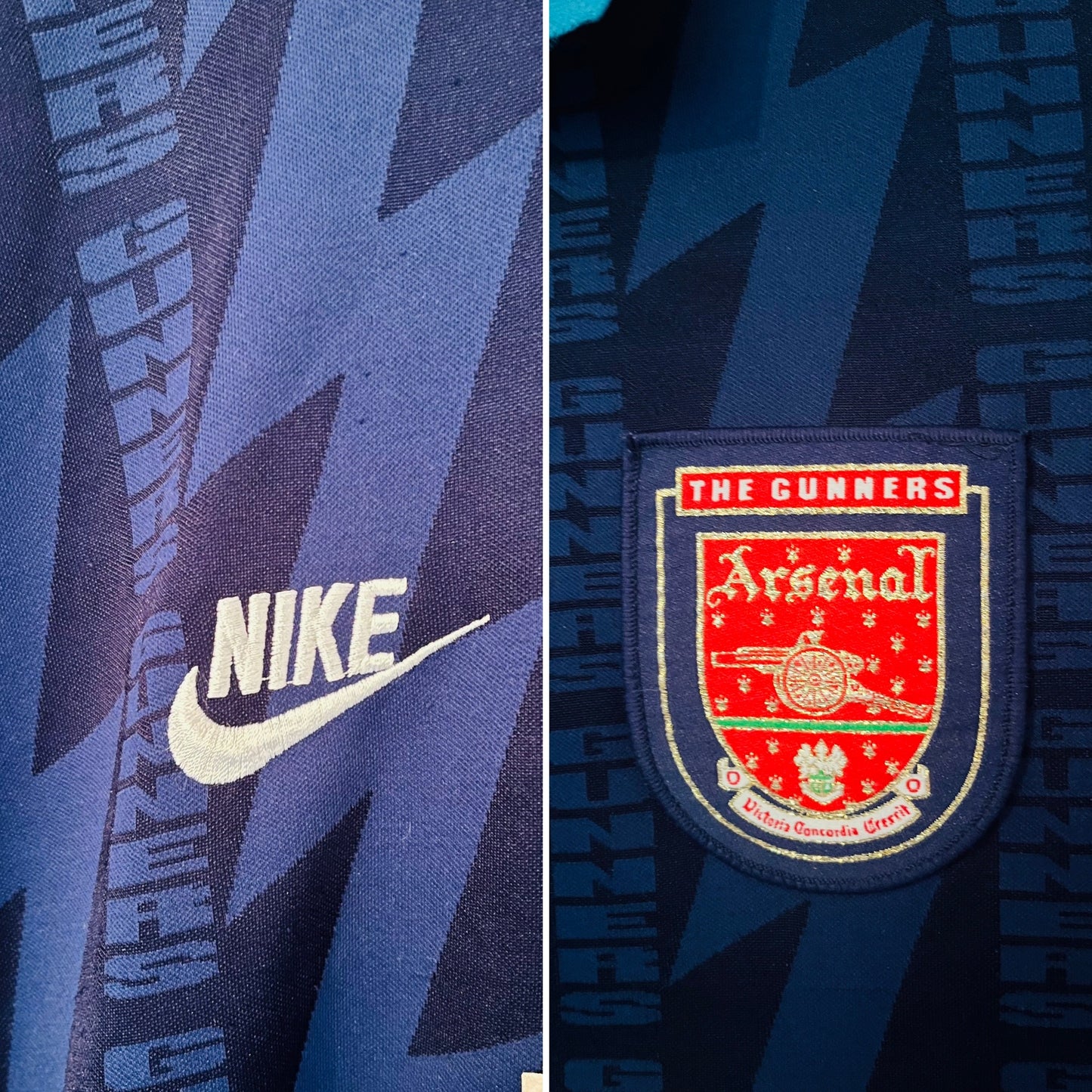 Arsenal away football shirt 1994/95 Wright XL