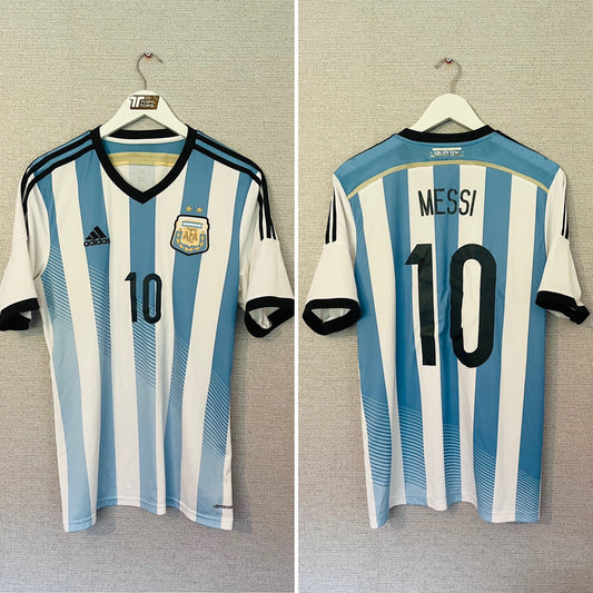 Argentina home football shirt     W/C 2014 Messi Large