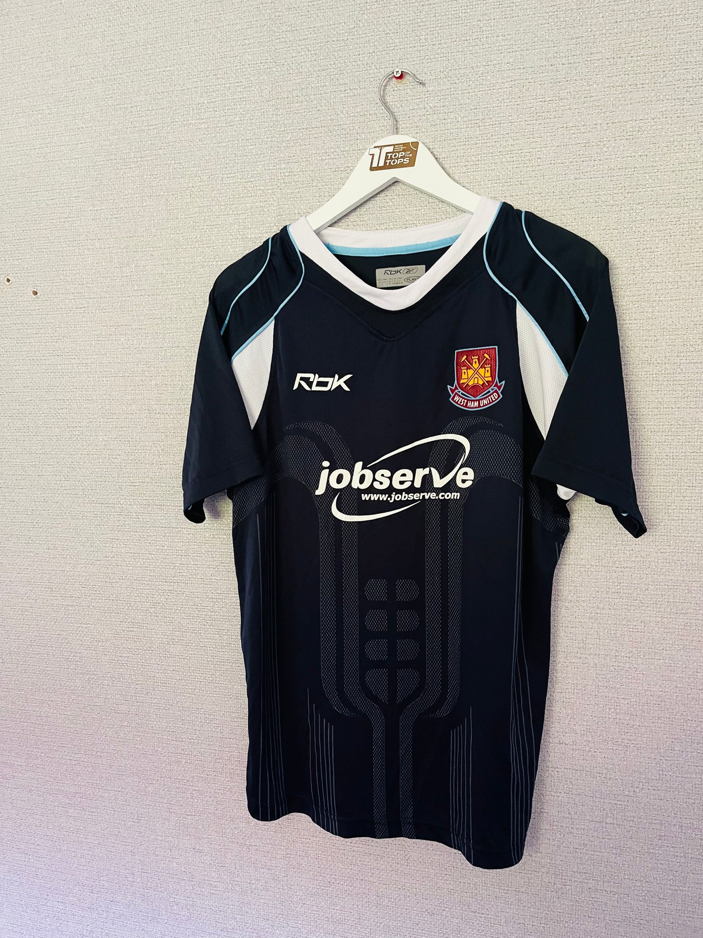 West Ham United away football shirt 2006/07 Sheringham Medium