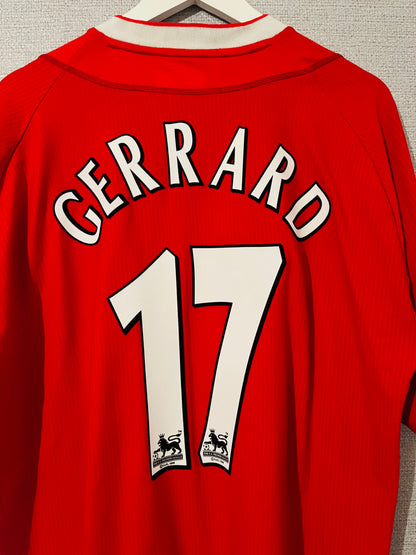 Liverpool home football shirt 2002/04 Gerrard XL