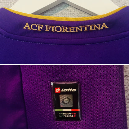 Fiorentina home football shirt 2007/08 Vieri Large