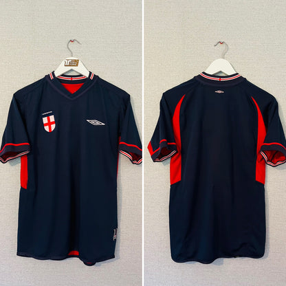 England away reversible football shirt W/C 2002 Beckham Small