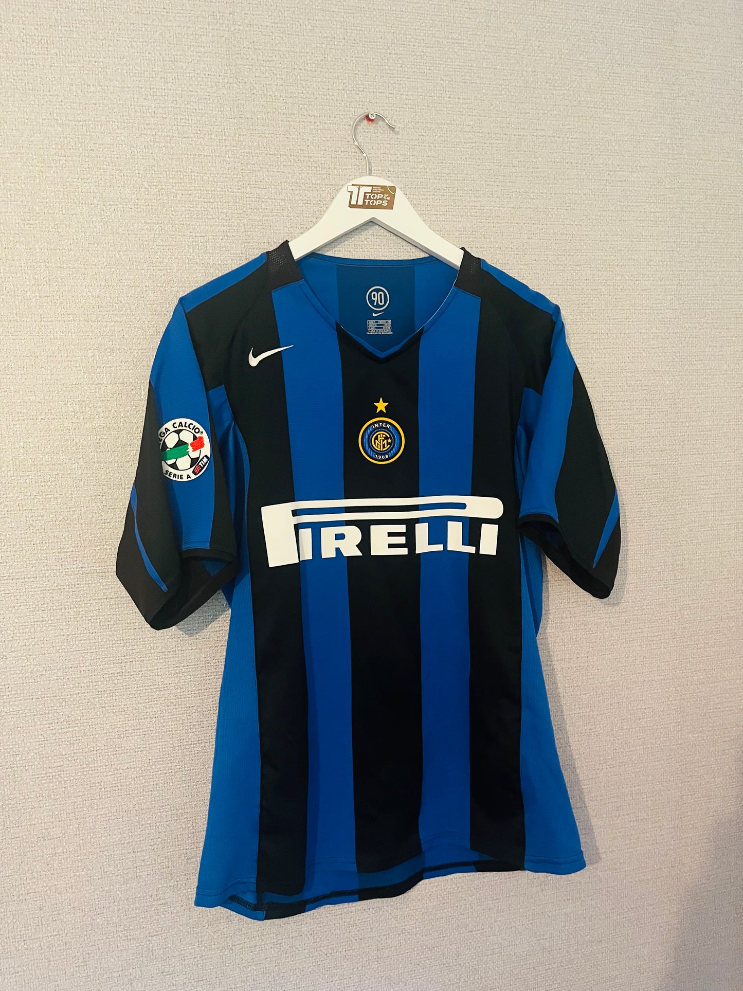 Inter Milan home football shirt 2004/05 Adriano Medium