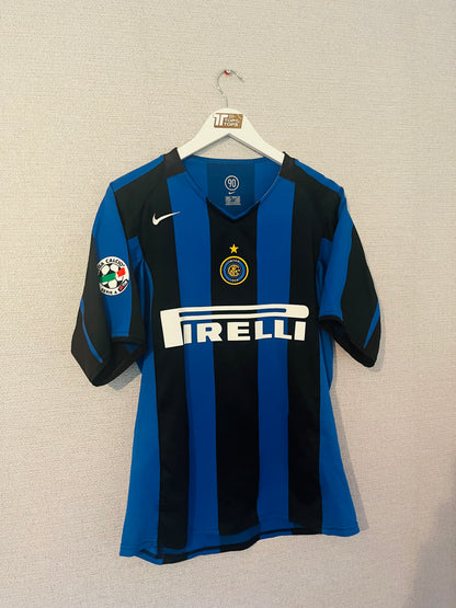 Inter Milan home football shirt 2004/05 Adriano Medium