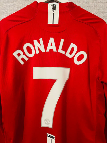 Manchester United home football shirt L/S 2008/09 CR7 Large
