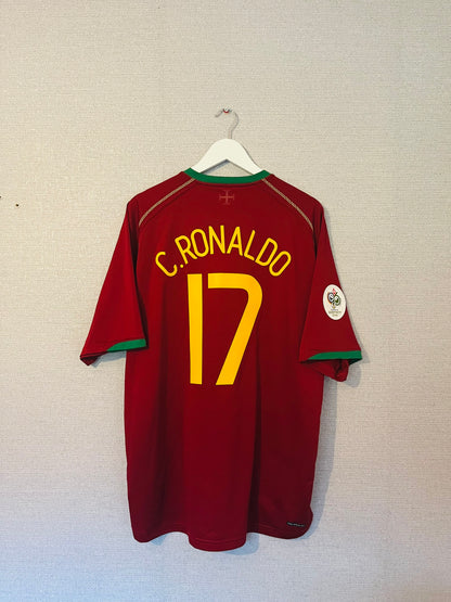 Portugal home football shirt W/C 2006 Ronaldo XXL