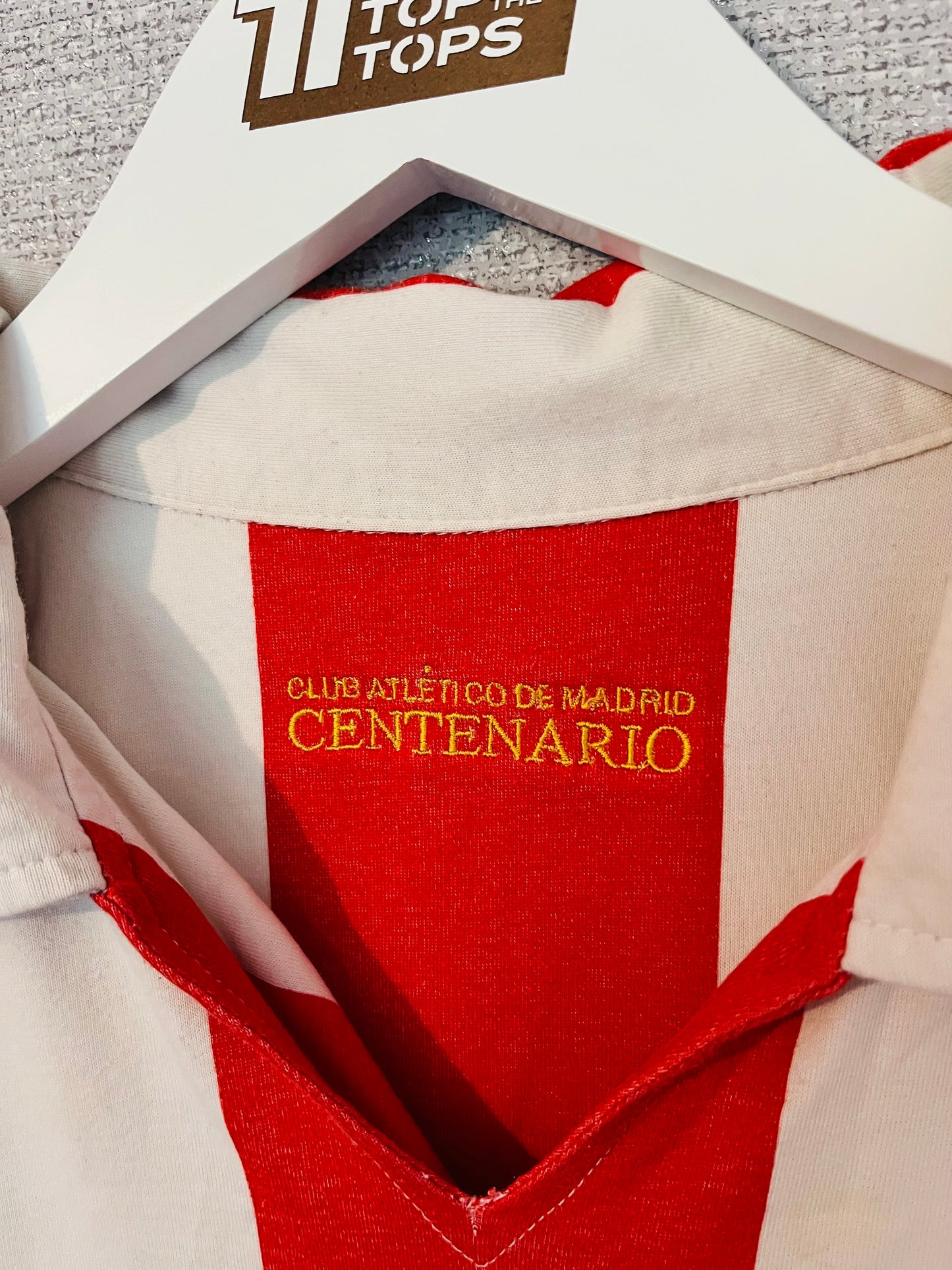 Atletico Madrid home centenary football shirt 2003/04 Torres Large