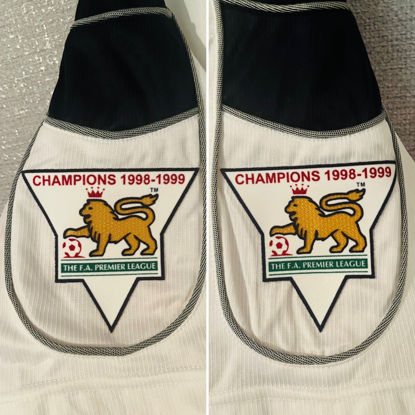 Manchester United away football shirt 1999/2000 Stam XL