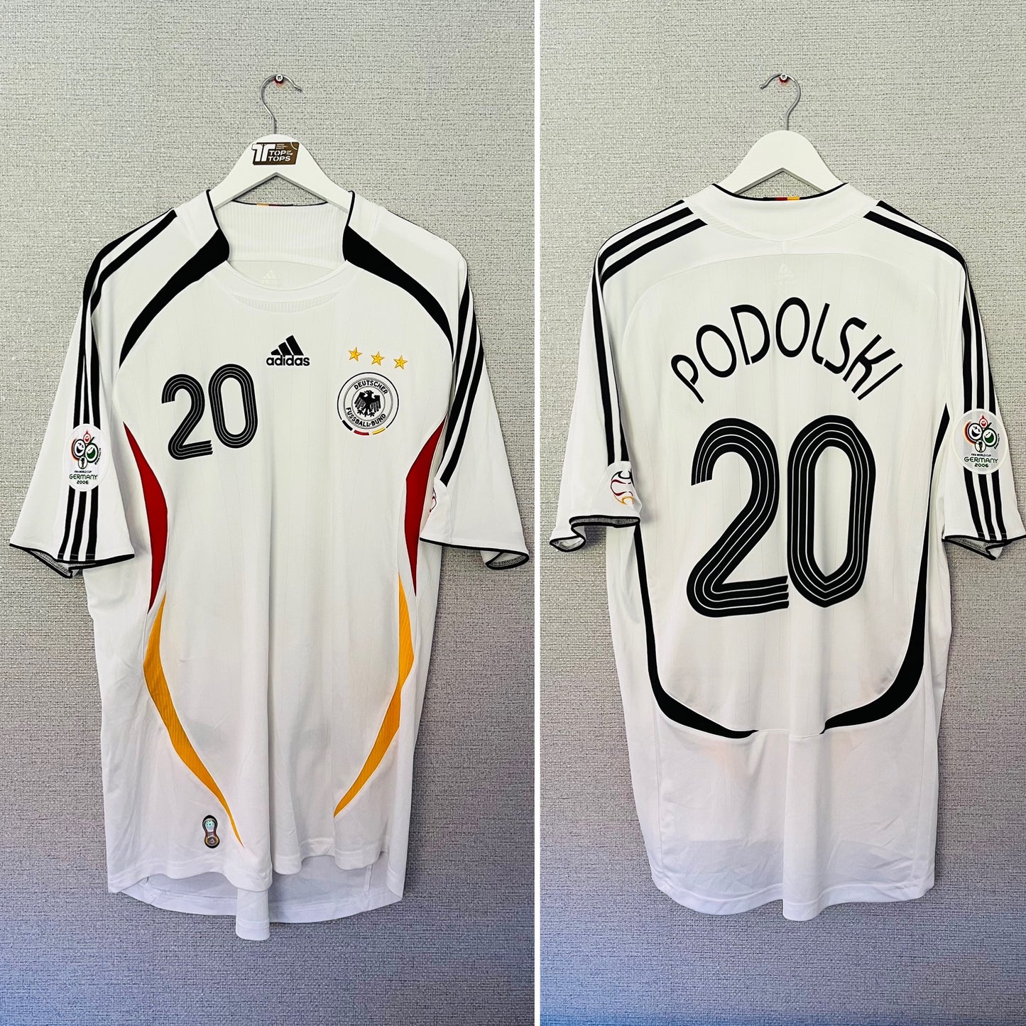 Germany home football shirt
W/C 2006 Podolski XL