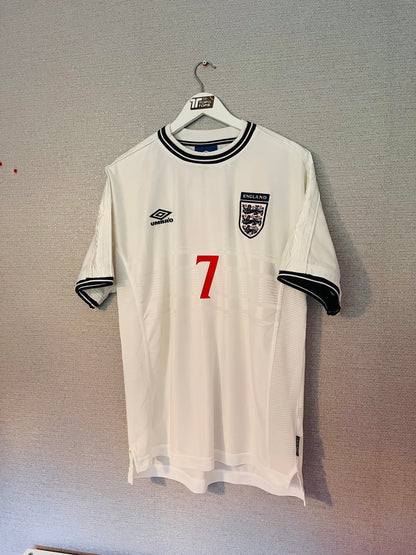 England home football shirt 1999/2000 Beckham XL