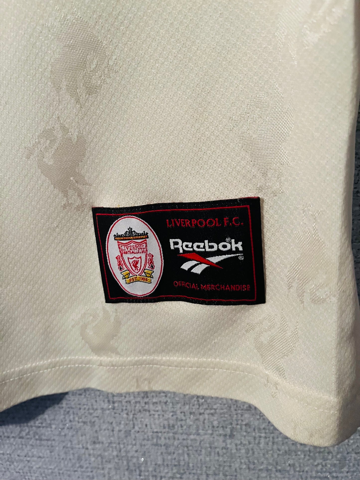 Liverpool away football shirt 1996/97 Redknapp Medium