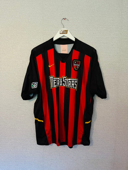 Metrostars (New York Red Bulls) home football shirt 2003/04 XL