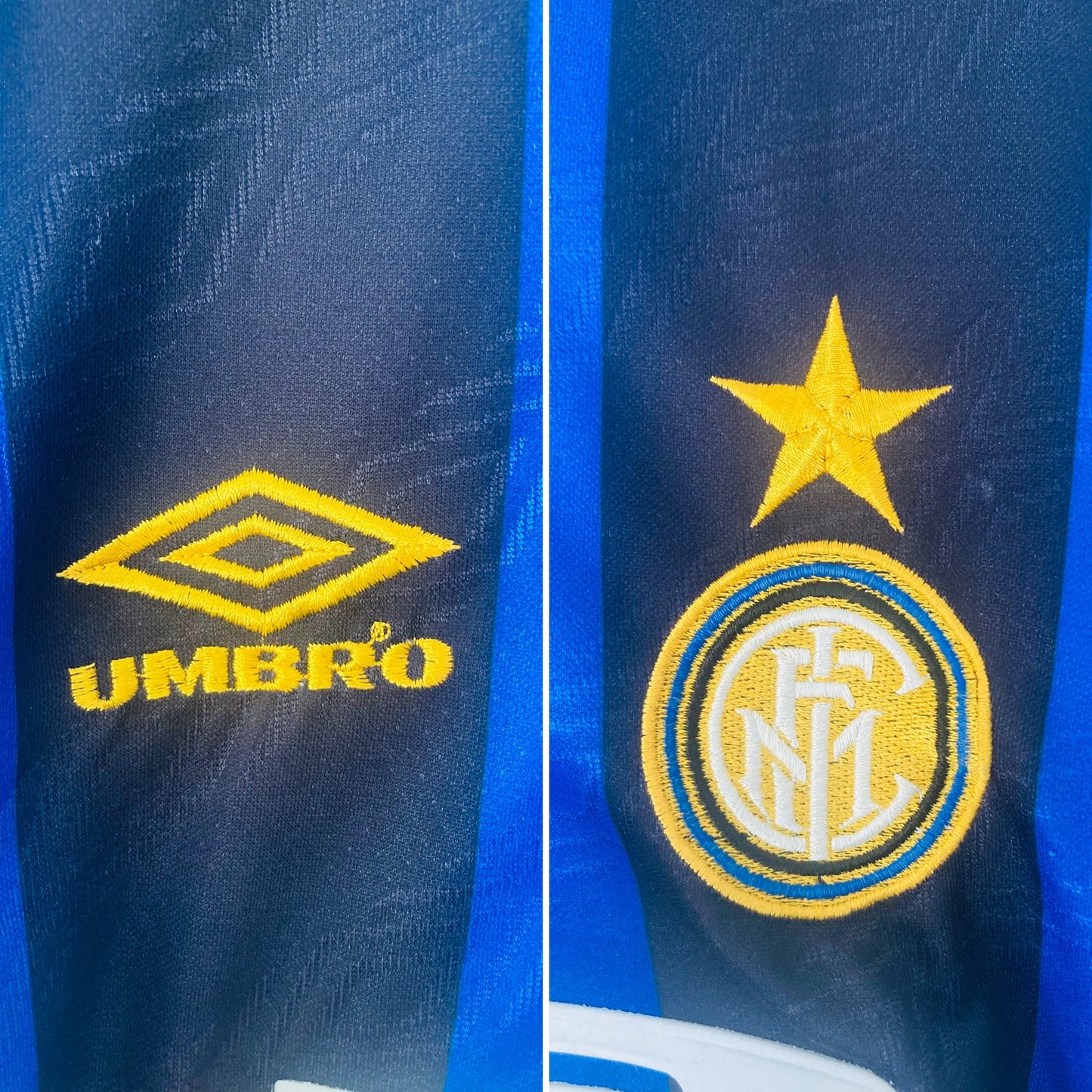 Inter Milan home football shirt 1995/96 Carlos Large