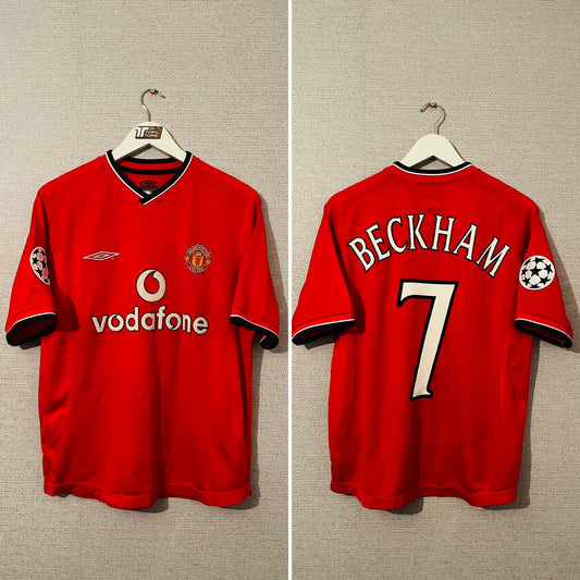 Manchester United home football shirt 2000/02 Beckham Small