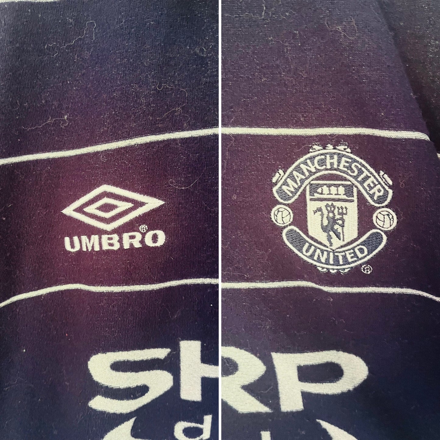 Manchester United away football shirt 1999/2000 Stam Medium