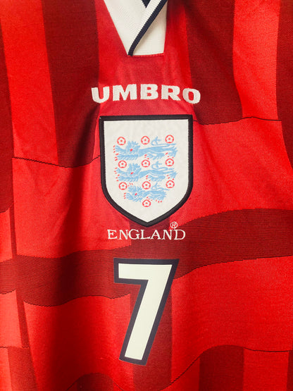England away football shirt 1997/99 Beckham XL