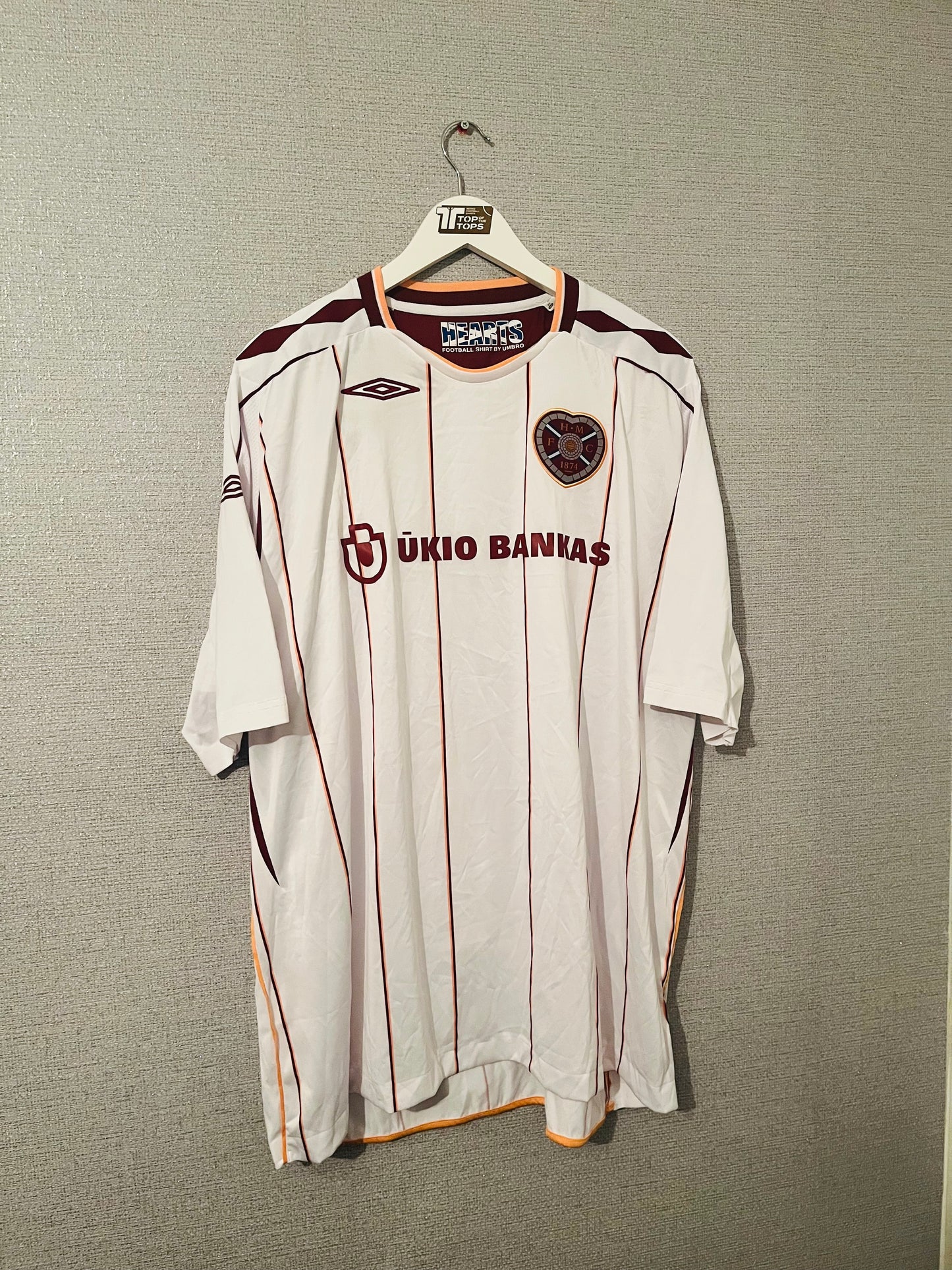 Heart of Midlothian Hearts away football shirt 2007/08 XXXL BNWTs